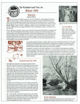 WLT Winter 1994 Newsletter thumbnail